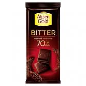 მწარე შოკოლადის ფილა ალპენ გოლდი 80 გრ