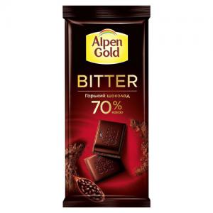 მწარე შოკოლადის ფილა ალპენ გოლდი 80 გრ
